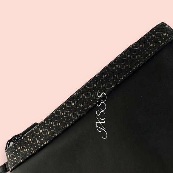 Black/Gold (Faux-Leather) YSL Beauty (Yves Saint Laurent) Cosmetic-Makeup Bag - Picture 7 of 16